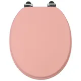 SINOBATH WC-Sitz (Toilettensitz, mit Absenkautomatik und MDF-Holzkern), Toilettendeckel maximale Belastung der Klobrille 200 kg rosa