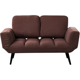 Beliani 2-Sitzer Schlafsofa Bouclé braun Brekke