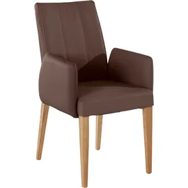 INOSIGN Armlehnstuhl () (1 Stück) Rückenlehne mit Steppung braun