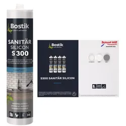 Bostik S300 Sanitärsilicon 1K Silikon Dichtstoff 300ml Kartusche