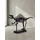 KADIMA DESIGN Dekofigur T-Rex Aluminium Schwarz 62 cm mit Sockel,