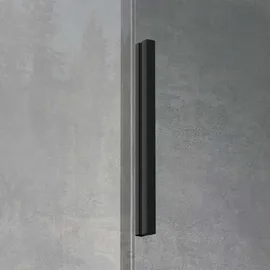 doporro Duschkabine 100x130x195cm Eckdusche Rechts-oder Linkseinstieg ESG-Sicherheitsglas Klarglas inkl. Nano-Beschichtung - Schwarz,