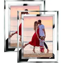 luxuskollektion Bilderrahmen Glas 13x18 cm 2er Set