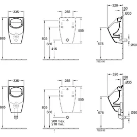 Villeroy & Boch O.novo Absaug-Urinal (75230001)