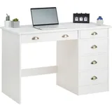 Idimex Schreibtisch LANA Kiefer massiv / Weiß