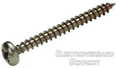 Kreuzschlitz-Pozidrive Allzweckschraube verzinkt, Halbrundkopf, 4,0x20 - 200 Stück