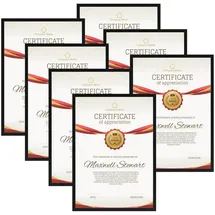 Giftgarden Bilderrahmen 7er Set Wandmontage Wohnzimmer Flur Büro A3 Schwarz