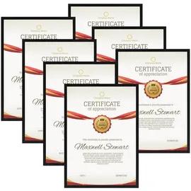 Giftgarden Bilderrahmen 7er Set Wandmontage Wohnzimmer Flur Büro A3 Schwarz