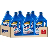 Deox Flüssigwaschmittel Fresh, 144 Waschgänge, entfernt Flecken und desinfiziert, mit geruchshemmender Formel, 1200 ml, 6 Packungen