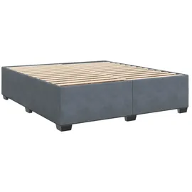 vidaXL Boxspringbett 180 x 200 cm Dunkelgrau