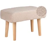 Beliani Hocker Takoma Bouclé Hellbeige