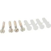 Tecuro Schraubenset (4-er Set) in edelstahloptik (Nickel Velour)
