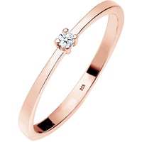 Elli DIAMORE Ring Damen Verlobung Klassisch Diamant (0.03 ct) 925 Silber