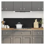 vidaXL Küchenrückwände 2 Stk. Schwarz 80x50 cm Hartglas