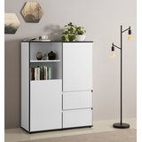 Hela Highboard »Ariana«, mit angeschrägten Griffmulden, Breite 100 cm, schwarz-weiß