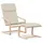 vidaXL Relaxsessel mit Hocker Stoff 82 x 98 x 82 cm Creme