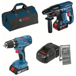 Bosch 18V-Set: GSR 18V-21 + GBH 18V-21 + GAL 1880 CV + AC-Set