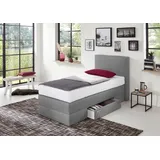 Westfalia Schlafkomfort Boxspringbett 90 x 200 cm H3 Grau