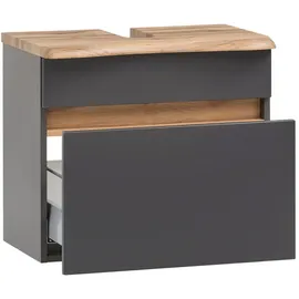 Held Waschbeckenunterschrank 2 Schubladen 61 x 55 x 40 cm Grau