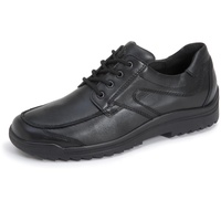 Waldläufer 483000 174 001 Herren Halbschuh Nappaleder Lederfußbett Textilfutter, Groesse 44 1/2, schwarz - 44.5 EU