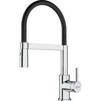 Franke - Lina - Spültischarmatur fc 6085.031 mit flexiblem Arm, verchromt/schwarz 115.0626.085