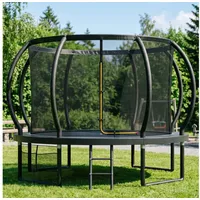 GUNJI Gartentrampolin Gartentrampolin für Kinder 228/305/366/427CM, Tragfähigkeit 150KG, Ø 228 cm, (228 cm, (GS-zertifiziertes Kindertrampolin mit Sicherheitsnetz, Leiter, Schutzmatte, Kürbisdesign)-ostern geschenke) 228 cm