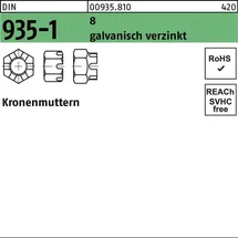 F. REYHER Nchfg. GmbH & Co. KG Kronenmutter DIN 935-1 M 48 8 galvanisch verzinkt 5 Stück