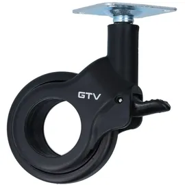 MS Beschläge Ø Schwarze Moderne Möbelrolle Ø 60mm Kunststoffrolle Lenkrolle Feststellbremse