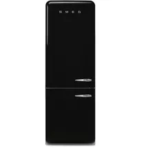 Smeg FAB38LBL6 Retro-Kühl-Gefrierkombination (481 l, 2050 mm hoch, Schwarz)
