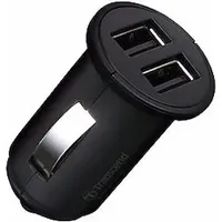 Transcend TS-DPL3 - Auto-Netzteil - 2.4 A - 2 Ausgabeanschlussstellen (2 x USB) (Eingebaute Anzeige), Dashcam, Schwarz