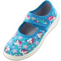 Beck Mädchen Unicorn Hausschuhe Türkis,