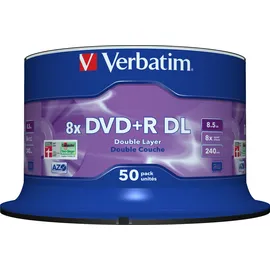 Verbatim DVD+R DL 8,5GB 8x mattes silber 50er Spindel