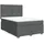 vidaXL Boxspringbett mit Matratze Dunkelgrau 140x200 cm Stoff
