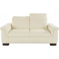 2-Sitzer DOMO COLLECTION "Sully", beige (creme), B:193cm H:84cm T:102cm, Kunstleder SOFTLUX;Luxus-Microfaser ALTARA NUBUCK (100% Polyester);Chenille (100% Polyester);Luxus-Microfaser (100% Polyester), Sofas, wahlweise mit Rückenverstellung