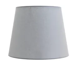 Licht-Erlebnisse Stoff Lampenschirm Stehlampe Grau E27 WILLOW
