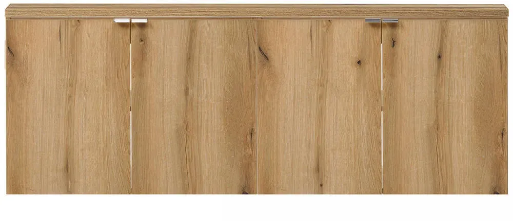 Waschtischunterschrank Skelbolu 160x60x40cm Eicheoptik [en.casa]