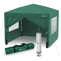 VOUNOT Faltpavillon 3 x 3 m inkl. 4 Seitenteile Grün