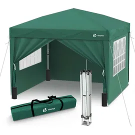 VOUNOT Faltpavillon 3 x 3 m inkl. 4 Seitenteile Grün