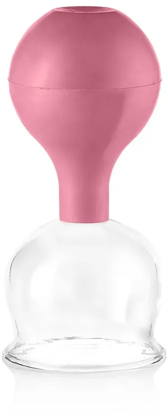 pulox Schröpfglas aus Echtglas pink 62mm 1 St