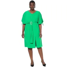 Ulla Popken Midikleid Drapiert Grün 42/44
