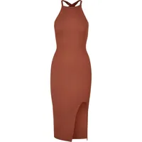 URBAN CLASSICS Shirtkleid Midi Rot XXL