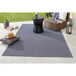 Teppich NORTHRUGS "Match" Gr. 4, blau, B:160cm H:8mm L:230cm, Kunstfaser, Teppiche, In-& Outdoor, Kurzflor, Läufer, Modern, Unifarben, Wohnzimmer, Balkon