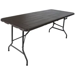 Buffettisch Klapptisch 180 x 75 cm Holzoptik klappbar Kunststoff Gartentisch ...