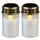 Pearl 2er Set Solar-LED-Grablichter Kunststoff 2 x 10 cm weiß