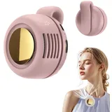 Clip Ventilator Klein, Tragbarer Mini Ventilator Leise, 2025 Neu Handventilator Akku Aufladbar, Hüftventilator Nackenventilator mit 3 Geschwindigkeiten für Außenbereich, auf Reisen und im Büro (Rosa)