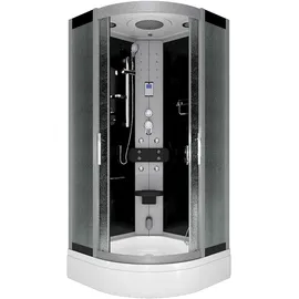 AcquaVapore Dampfdusche Duschtempel Sauna Dusche Duschkabine D46-63M2-EC 100x100 cm Mit 2k Scheiben Versiegelung