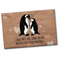 Speecheese Zwei liebende Pinguine - Lieblingsstage Souvenir Souvenir Magnet
