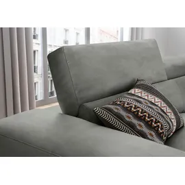 W.Schillig Eckcouch Mikrofaser 3-Sitzer Grau