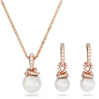 Swarovski Originally Set, Kristallperle, Weiß, Roségold-Legierungsschicht