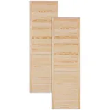 ben+camilla.com Lamellentür Holztür Natur 1980 x 594 x 21 mm mit geschlossenen Lamellen für Regale, Schränke, Möbel | Kiefer Holz unbehandelt | Doppel-Paket 2-er Pack